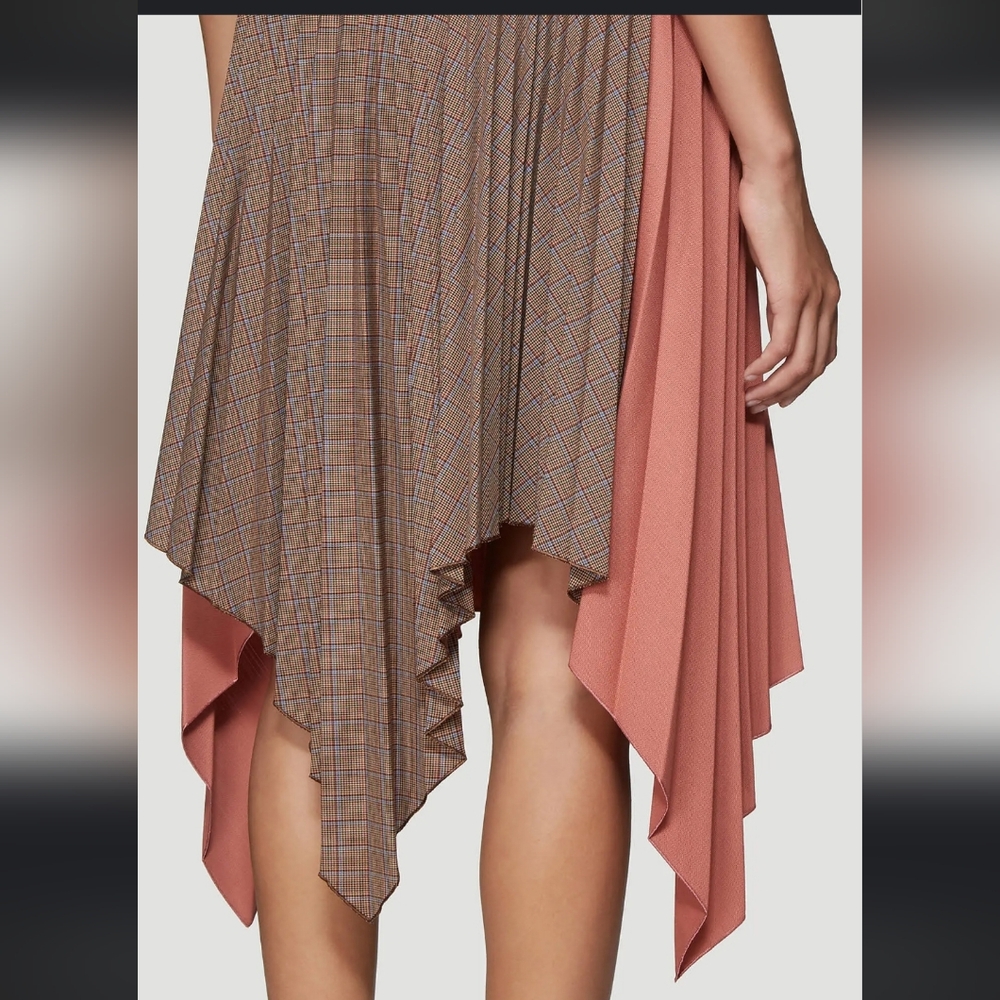 Acne Studios Brown and Blush Plaid Fabric